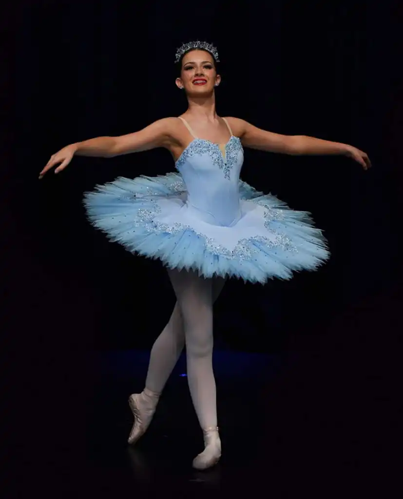 Rebecca of The Beautiful Dancer with hand-made dance costumes